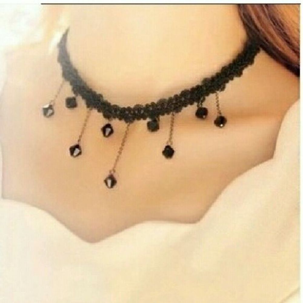 lace accessories crochet drop vintage necklaces ac